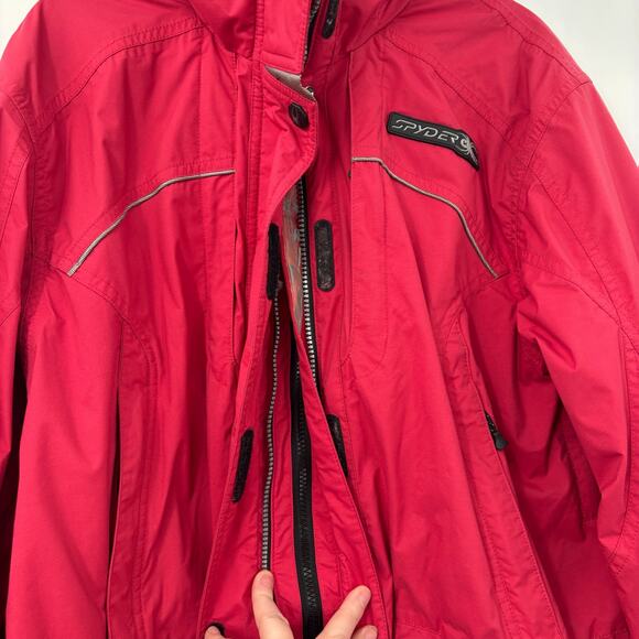 Spyder Womens‎ Ski Jacket XSCAP Entrant Red Nylon Shell Winter Coat Size 10 - Picture 8 of 12